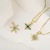 Distrito Lu Joyería Explosiones Transfronterizas Colgante Pequeño Chapado en Cobre Oro de 18k Microincrustado Circonita Simple Atmosférico Sentido Avanzado Cadena para Clavícula