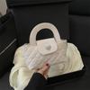 Bolsa Pequena Quadrada Texturizada da Moda, Bolsa Feminina Popular Este Ano, Estilo Casual Novo para o Verão 2026, Bolsa Transversal de Ombro Feminina Estilosa