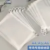 Bolsa de Arquivo com Zíper A4 Criativa Grande Capacidade Especial para Provas de Estudante Bolsa de Material Escolar Plástico Fosco Bolsa para Documentos