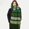 Colección de Bufandas de Mohair de Color Sólido de Otoño e Invierno, Bufandas Atmosféricas Estilo Coreano, Bufandas Chal Ampliadas y Engrosadas al por Mayor