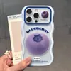 Funda de fruta 3D de arándano, durazno y naranja adecuada para Apple 17, funda de iPhone 18 de ola fresca y femenina 16