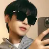 Nuevos Lentes de Sol Cuadrados de Moda Rice Nail Estilo Similar Xiaohongshu Lente de Una Pieza Estilo Similar para Hombres y Mujeres Lentes de Sol Anti-UV