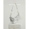 Apm Bolsa de Cuero Coreano Forma de Media Luna Crossbody Bolsa Dumpling Hombro Único Bolsa Bajo el Brazo Cuero Genuino Bolso de Mujer 2024 Bolso de Mano Mini