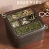 Caja de Almacenamiento para Pendientes, Collares y Anillos de Viaje, Organizador de Escritorio, Caja de Almacenamiento de Joyería Portátil para el Hogar