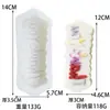 Molde de Silicone para Vela com Slogan de Letra Listrada Ondulada 3D Minimalista Molde de Silicone para Decoração de Bolo Aromaterapia Frase em Inglês