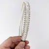 Nuevo Estilo Pequeña Fragancia Tres Filas de Cristal Dos Filas de Diamante Diadema Hecha a Mano con Perlas Moda Versátil Al Aire Libre Pinza para el Cabello Diadema Accesorio para el Cabello