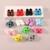 Acessórios de resina em formato de mini sapato com laço colorido, sapatos de boneca, pingentes para capa de celular com cola cremosa DIY, materiais decorativos