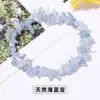 Pulseira de água-marinha natural, pulseira de água-marinha azul diabo, água-marinha cor creme, água-marinha preta triturada no gelo, em estoque para entrega
