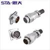 Conector de enchufe hembra de conector de aviación de núcleo WS20-2-3-4-5-6-7-9-12 conector TQ/Z instalación inversa P20W