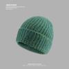 Gorro de Lana para Mujer Invierno Protección para Orejas Cálido Resistente al Frío Gorro Tejido Cabeza Grande Cara Lana de Cordero Mezclada Gorro Frío Japonés para Hombre