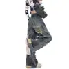 Jeans anchos rotos de estilo callejero americano para mujer, de cintura alta, holgados, hasta el suelo, pantalones de moda y geniales estilo hip-hop