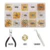 Argolas Abertas em Caixa Anel Único Base de Flor Fechos Lagosta Conjunto de Acessórios Colar Pulseira Conectando Pingentes Materiais DIY Feitos à Mão