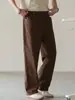 Pantalones Casuales de Mezclilla Estilo Old Money Cintura Semi-Elástica para Hombre Colección Otoño 2026 Algodón de Alta Calidad Pantalones Nuevos de Pierna Recta