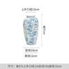 Vaso de Cerámica Azul Claro Arreglo Floral Pintado a Mano Nuevo Estilo Chino Decoración para el Hogar Sala de Estar Marco Antiguo Artesanía de Porcelana Adornos
