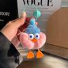 Imitación Piel de Conejo Rex Pato Llavero Colgante para Coche Lindo Ladrillitos Muñeco de Peluche Muñeca Colgante para Mochila Escolar