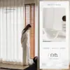 2025 Fufeng Gaze Novas Cortinas Estilo Francês Meio do Século Borda Preta Cortinas de Gaze de Linho Resistente à Luz Sala de Estar Quarto High-End