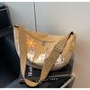 Bolsa de Lona Transfronteriza para Mujer, Gran Capacidad, Nuevo Bolso Cruzado de Hombro Casual Primavera/Verano 2026, Lindo Bolso Tipo Dumpling para Viajar