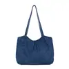 Bolso de Mezclilla Lavada Versátil Estilo Coreano para Mujer 2026 Nuevo Retro Casual de Hombro Único y de Mano de Gran Capacidad