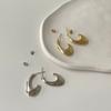 Pendientes Versátiles en Forma de U Personalizados de Plata de Ley 925 Estilo K Coreano Fan Zhiqiao Pendientes