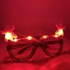 Gafas LED Iluminadas de Halloween Gafas Brillantes del Festival de los Fantasmas para Adultos y Niños Ambiente de Fiesta Accesorios Peculiares