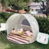 Tenda de Acampamento Portátil ao Ar Livre para Crianças Estilo Ins Coreano Toldo de Brincar no Espaço Casa de Brincar Interna