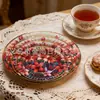 Platos Decorativos Impresos Populares con Diseños Creativos y Exquisitos para Picnics al Aire Libre, Reuniones en Casa y Platones de Frutas
