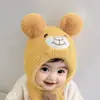 Gorro de bebé de otoño e invierno, bonito gorro de lana para bebé de invierno, gorro de punto con protección para las orejas para bebé, comercio exterior de Amazon