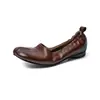 Zapatos Lavables de Piel de Vaca de Primera Capa con Punta Dividida para Mujer, Zapatos de Ballet Ligeros Slip-On Poco Profundos de Exportación, Zapatos Planos Cómodos de Cuero Suave, Transfronterizos