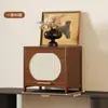 Gabinete Retro Simple Estante de Almacenamiento de Piso Sala de Estar Hogar Estantería a Prueba de Polvo Gabinete de Almacenamiento Multicapa Gabinete de Pared