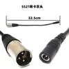 Adaptador de CC 5521, Pequeño Mi8016 Conector de Aviación XLR de 3 Pines Conector M16M12 Cable Adaptador de Carga 5525