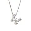 Moda Europeia e Americana Simples Nicho Personalidade Hip Hop Explosões Colar Aço Inoxidável Banhado a Ouro 18K Colar com Letras Bolha para Mulheres