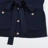 Chaqueta de Punto Acanalado Elegante de Color Sólido para Mujer con Cinturón 8851101 - Nueva Primavera 2026 - AliExpress Transfronterizo