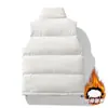 Chaleco acolchado transfronterizo para hombre, moderno y cálido, con estampado de logo, adecuado para ropa de trabajo, con cuello alto, y diseñado como chaleco o prenda de abrigo