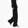 Pantalones Deportivos Casuales Largos para Hombre, Estilo Americano, Parches Diagonales, Dobladillo Curvo, Tejido Pesado Anti-Pilling, Caída Amplia, Versátiles para Primavera y Otoño