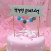 Banderola Decorativa de Arco Inserto para Tarjeta Malla para Pastel Luminoso Vestimenta para Hornear Bola de Pelo Bandera Adornos para Ropa de Cumpleaños