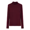Blusa de Segunda Pele Lanjing Tencel Gola Alta Meia para Mulheres, Fluida e Elástica, Várias Cores, Emagrecedora, Confortável, Blusa para Outono/Inverno como Peça Externa ou Interna para Mulheres