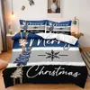 Temu Conjunto de Roupa de Cama de Três Peças de Natal Boneco de Neve de Natal Rena Decoração de Casa Conjunto de Roupa de Cama de Três Peças Pode Ser Enviado Jit