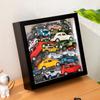 Almacenamiento marco de fotos caja de almacenamiento para coche modelo de dibujos animados juguete de animación caja de exhibición de animación manual tres toneladas y media de café