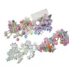 Novos Brincos de Flores com Franjas de Lantejoulas para Mulheres, Modernos e Versáteis, Doces e Femininos, Pedras Coloridas, Brincos e Acessórios de Orelha de Alta Qualidade