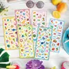 Pegatinas Nuevas Frescas y Lindas, 6 Piezas, Estilo Lindo, Fiesta de Playa Oceánica de Verano, Pegatinas Hawaianas Impermeables para Niños
