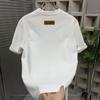 Nova marca de moda 2024 camiseta de manga curta camiseta com estampa de aço letra T camiseta masculina solta camiseta básica top masculino moda manga curta