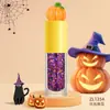 Sombra de Ojos de Gel con Lentejuelas de Halloween de 8 Colores Maquillaje Facial Polvo de Brillo Corporal Fragmentos Gel Maquillaje de Escenario