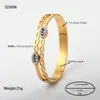 Joyería para Manos Europea y Americana Anillo Geométrico Corte de Línea Árbol de la Vida Diamante de Barro Incrustado Accesorios de Pulsera Pulsera de Acero de Titanio para Mujeres