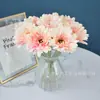 Gerberas Artificiales de Tallo Corto Flores de Seda, Artículos Más Vendidos Transfronterizos, Arreglos Florales para Decoración del Hogar, Montaje de Escena