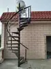 Escadas Rotativas Internas Escadas Redondas de Apartamento Escadas Externas de Sótão Reexame Espiral de Ferro Forjado Aço Espiral Antiderrapante Interno