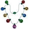 Colar de Natal Legal de Leicester Colorido 9 Luzes Bola Disco Sino Colar Venda Quente Transfronteiriça Festa Cordão de Luz LED