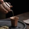 Taza Maestra Vintage de Estilo Chino de Barro de Roca Vieja, Pequeña Capacidad, Taza para Degustación de Té en Casa, Taza de Té de Cerámica Cruda y Taza de Viento, Taza de Té Cuadrada
