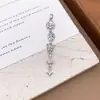 Colgante Chapado en Cobre Oro Real Borla Diseño Sencillo Circonita Micro-pavimentada Accesorios de Joyería Luna Estrellas Accesorios que no se decoloran