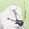Diseño Creativo Plata Vintage Saxofón Cinta Musical Llavero Transfronterizo Más Vendido Colgante de Bolsa Pequeño Accesorio