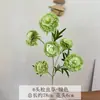 Flores Artificiales con 6 Cabezas de Pino, Cordyceps y Peonía para Arreglo de Escena Floral Hecho a Mano, Decoración Suave, Arreglo Floral de Boda y Decoración Falsa